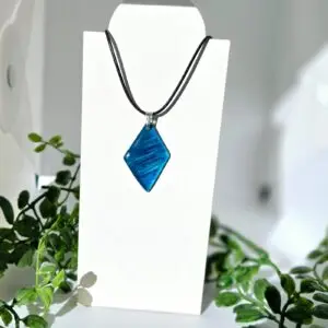 N08A  - Blue Diamond Shaped Pendant