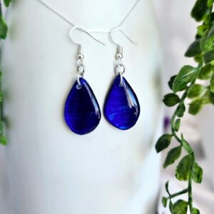 ER11 -   Blue Dangle Tear Drop Earrings