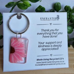 Thank You Card - Pastel Peach colour flower