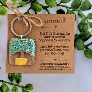 Keyring with a handpainted tree of life.