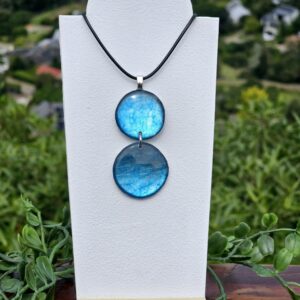 NE03 - Mia Light Blue 2 Tier Pendant