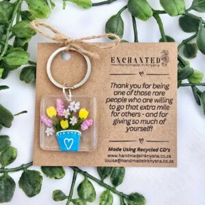 KR02 - Keyring - Pot of Flowers