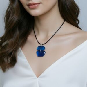 2 Tier Blue Shaped Pendant