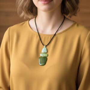 Three-tier Green Recycled CD Pendant