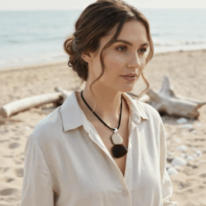 2 Tier pendant - Taupe & Brown